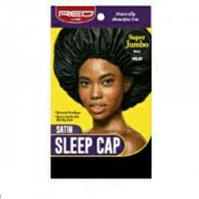 Red by Kiss Satin Sleep Cap Black HSL03 (Super Jumbo Size)  Red by Kiss Satin Sleep Cap Black HSL03 (Super Jumbo Size)